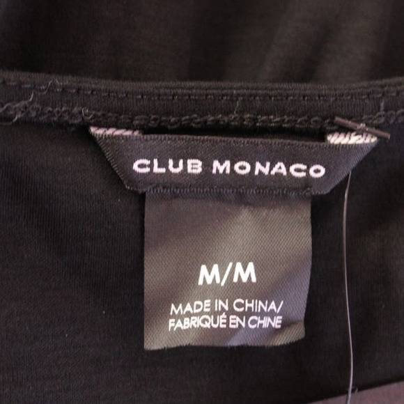 CLUB MONACO  Janou Top Cut-out with Tassels in Black Size Medium - Picture 11 of 12